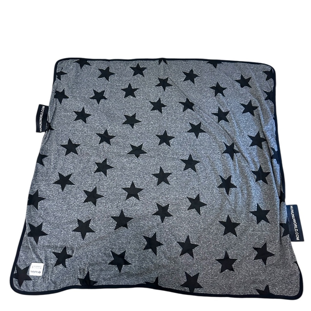 Nununu Star Blanket in Charcoal Grey Black 105x105 Cm (41”x41”)